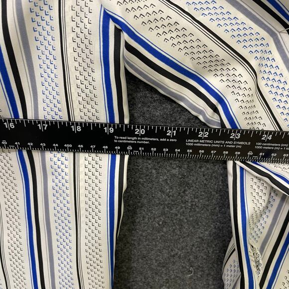 Vintage Alfred Dunner Striped Secretary Blouse | Size 14 | Blue White Tie Neck - Picture 6 of 7